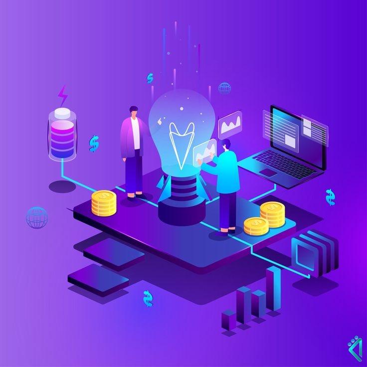 Mobile app development process showing collaborative team environment